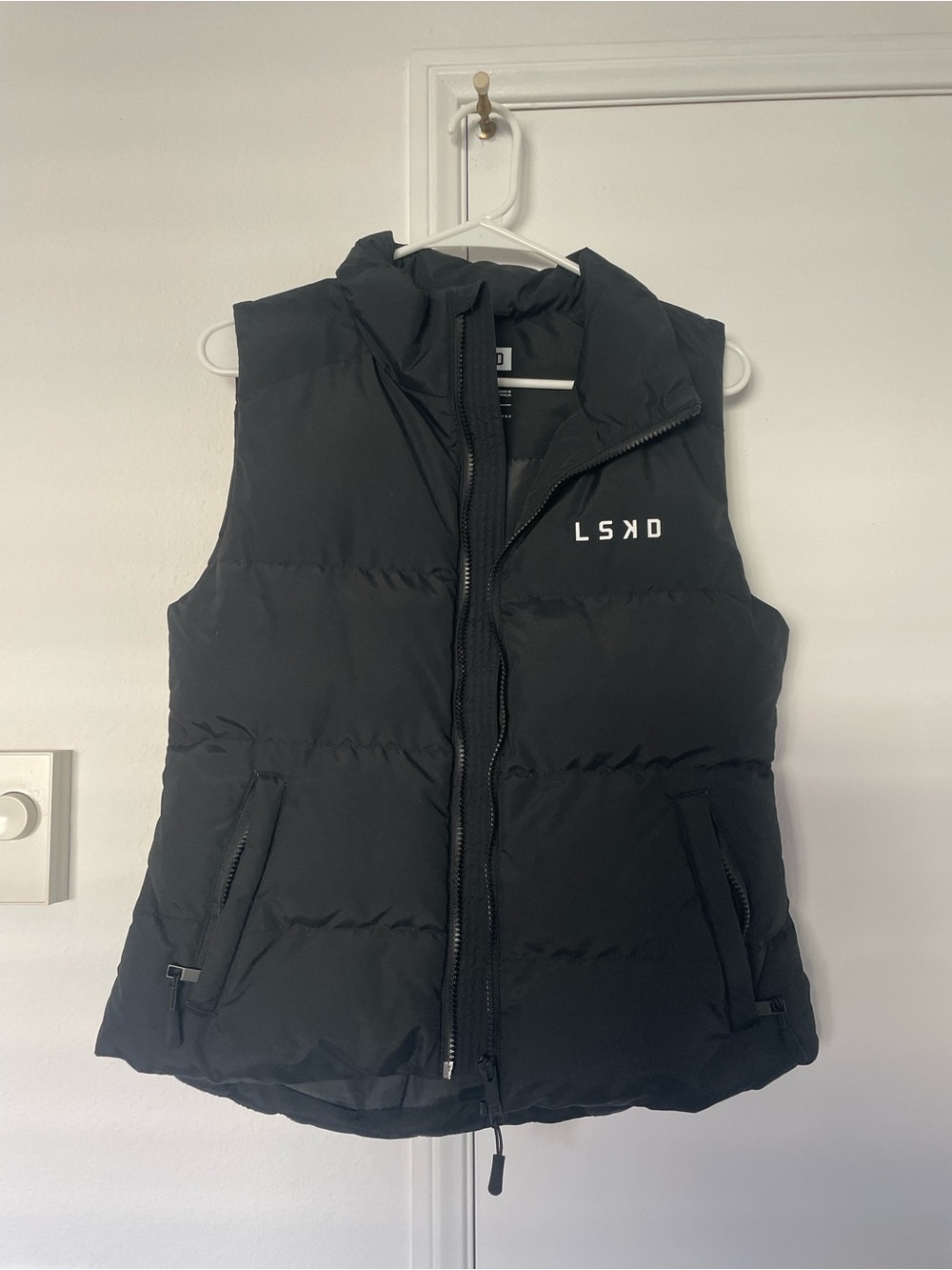 LSKD Women's Black Quilted Puffer Vest